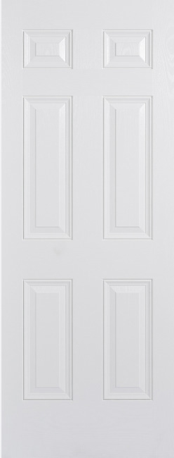 6 Panel Composite White External Door